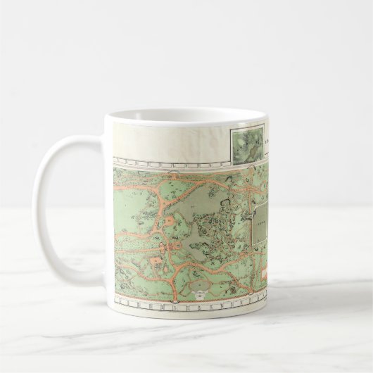 1870 Central Park Karte Tasse (Links)