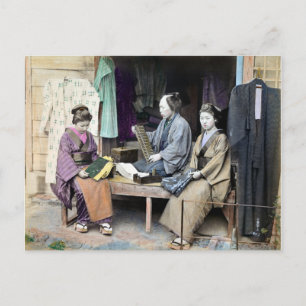 1870 Fabric Dealer of Japan Postkarte