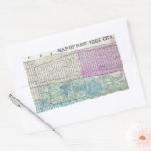 1870 Karte New York City Central Park Rechteckiger Aufkleber (Umschlag)