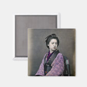 1870 Schöne japanische Frau Magnet (Vorderseite/Rückseite)
