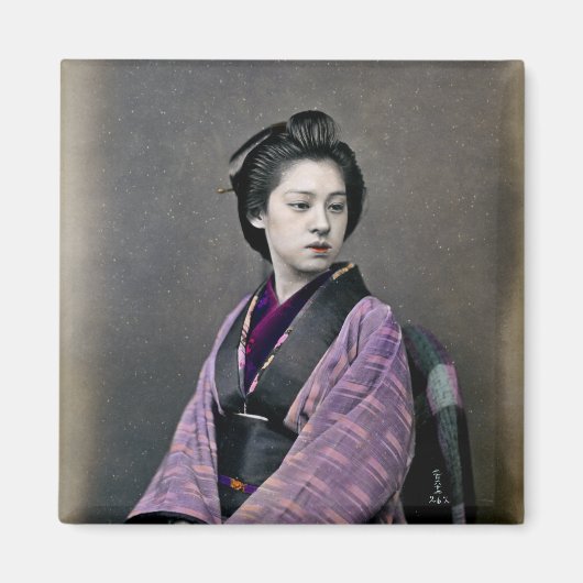 1870 Schöne japanische Frau Magnet (Vorne)