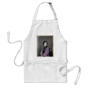 1870 Schöne japanische Frau Schürze