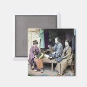 1870 Stoffhändler aus Japan Magnet (Vorderseite/Rückseite)