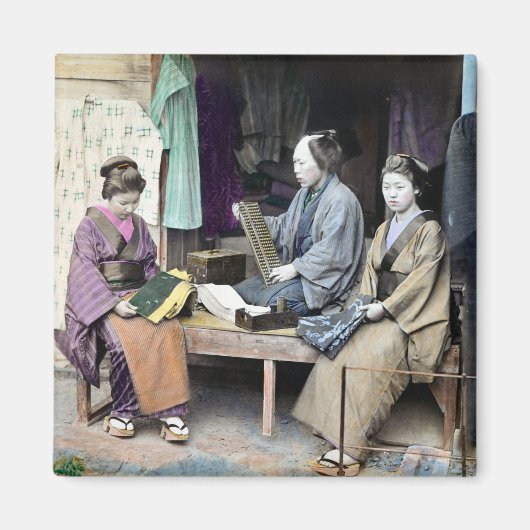 1870 Stoffhändler aus Japan Magnet (Vorne)