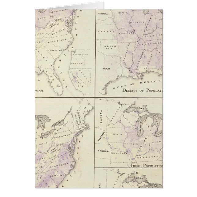 1870 United Staaten Census maps (Vorne)