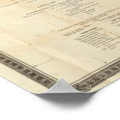 1870 Vintage Karte Floridas Poster (Ecke)