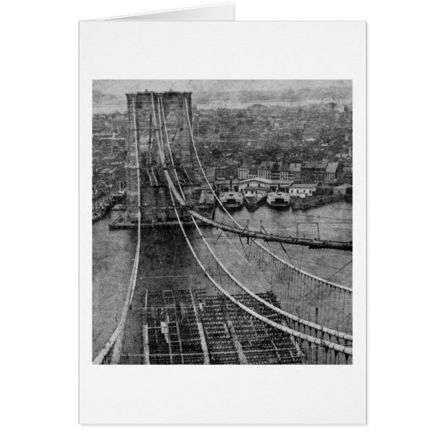 1870s New- York CityBrooklyn-Brücken-Bau (Vorne)