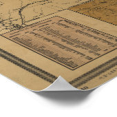 1871 Eisenbahn-/Postleitzahlkarte von MN und WI Poster (Ecke)