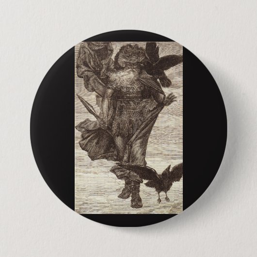 1871 Odin, Nordgott der Weisheit Button (Vorderseite)