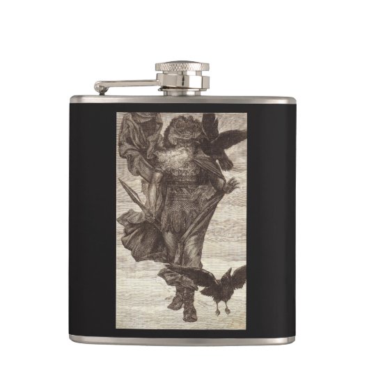 1871 Odin, Nordgott der Weisheit Flachmann (Vorderseite)