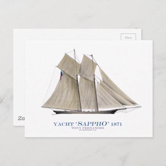 1871 Sappho Postkarte (Vorne/Hinten)