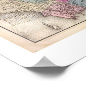 1872 REPRO Vintage Karte Hoboken NJ Poster (Ecke)