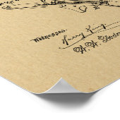 1873 Gun Revolver Patent Art Zeichnend Print Poster (Ecke)