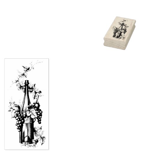 1873 Vintage Weinflasche Gummistempel (Stempel)