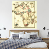 1874 Map of Africa Antique African Print Leinwanddruck (Insitu (Schlafzimmer))