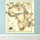 1874 Map of Africa Antique African Print Leinwanddruck (Insitu (Holzboden))