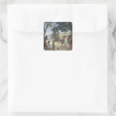 1875 den Diskus Quadratischer Aufkleber (Tasche)