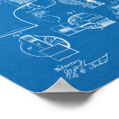 1875 Gun Revolver Patent Art Zeichnend Print Poster (Ecke)