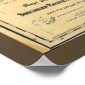 1875 Südpazifikbahn Karte Poster (Ecke)