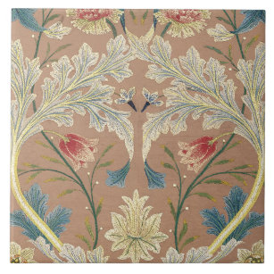 1875 Vintag William Morris Floral Stickerei Fliese
