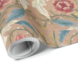 1875 Vintag William Morris Floral Stickerei Geschenkpapier
