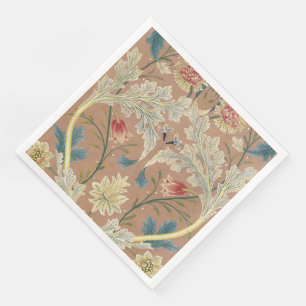 1875 Vintag William Morris Floral Stickerei Serviette