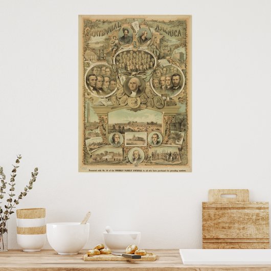 1876 Centennial America United Staaten Independenc Poster (Küche)