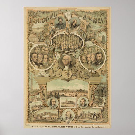 1876 Centennial America United Staaten Independenc Poster (Vorne)