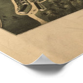 1876 Clinton, MA Birds Eye Panorama Karte Poster (Ecke)