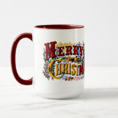 1876 Frohe Weihnachten Bunt Tasse (Links)