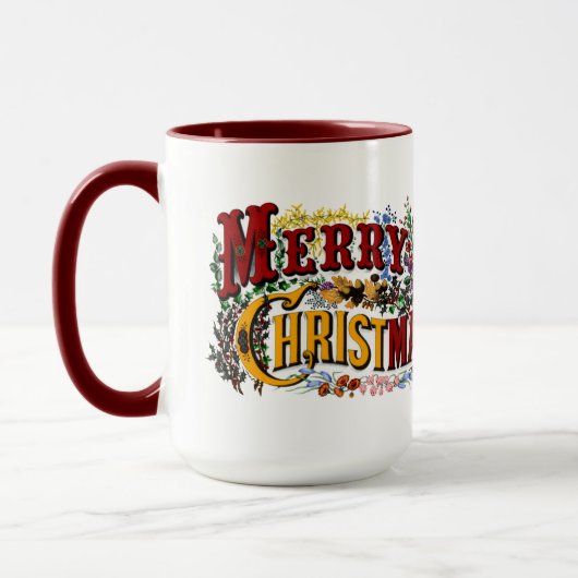 1876 Frohe Weihnachtsfarben Tasse (Links)