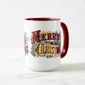 1876 Frohe Weihnachtsfarben Tasse (VorderseiteRechts)