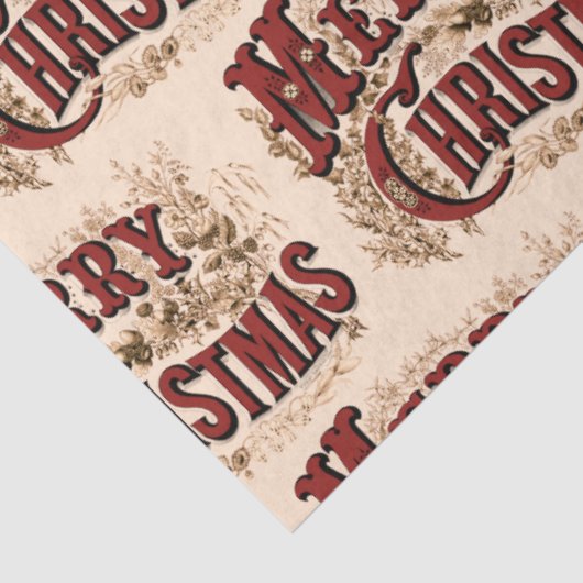 1876 Frohe Weihnachtsgolden Seidenpapier (Ausschnitt)