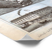 1876 New Bedford, MA Birds Eye Panoramablick Karte Poster (Ecke)