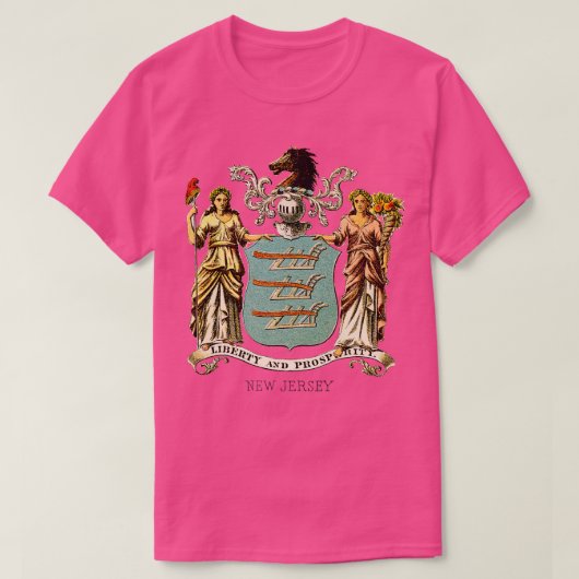 1876 New Jersey-Wappen T-Shirt (Design vorne)