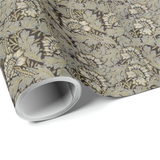 1876 Vintag William Morris Anemone Wrapping Pape Geschenkpapier (Rolleneckpunkt)