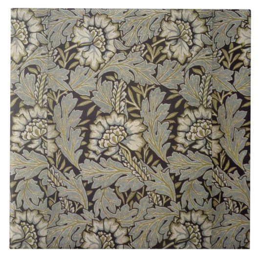 1876 Vintage William Morris Anemone Fliese (Vorderseite)