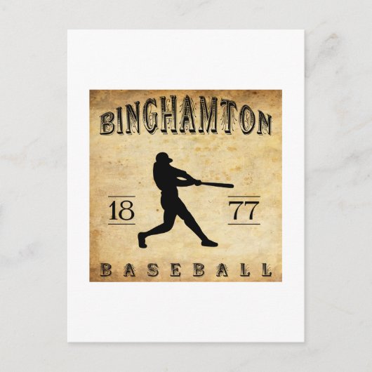 1877 Binghamton New York Baseball Postkarte (Vorderseite)