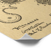 1877 Gun Revolver Patent Art Zeichnend Print Poster (Ecke)