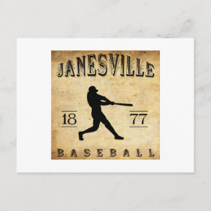 1877 Janesville Wisconsin Baseball Postkarte
