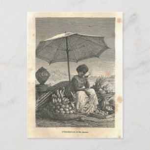 1877 Print Rio Janeiro, Erde und ihre Völker Postkarte