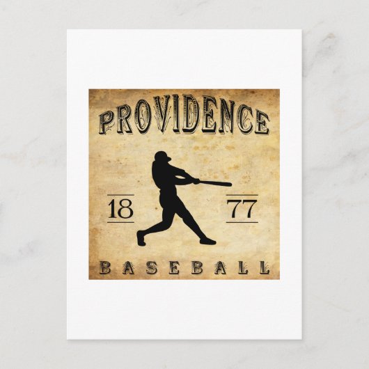 1877 Providence Rhode Island Baseball Postkarte (Vorderseite)
