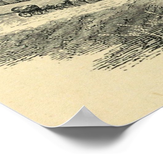 1877 Zeichnend Platz de la Cebada Madrid Poster (Ecke)