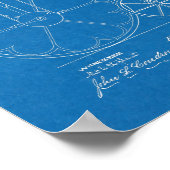 1878 Entwurf des Hoch-Rad-Fahrraddesigns Kunst Dru Poster (Ecke)