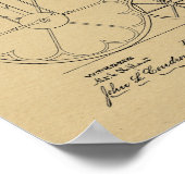 1878 Vintages Fahrrad-Patent Art Printwerbung Poster (Ecke)