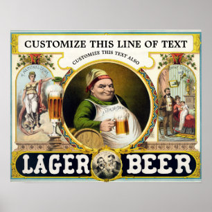 1879 Bier-Anzeige Poster