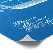 1879 Luftfahrzeug-Patent Zeichnend Druck Poster (Ecke)