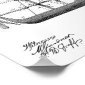 1879 Luftfahrzeug-Patent Zeichnend Druck Poster (Ecke)