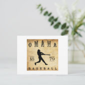 1879 Omaha Nebraska Baseball Postkarte (Stehend Vorderseite)