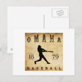 1879 Omaha Nebraska Baseball Postkarte (Vorne/Hinten)